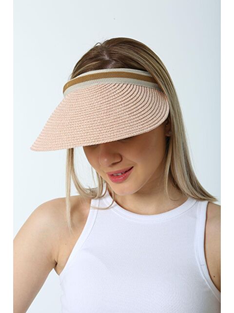 Luminos Butik Pudra Ithal Şeritli Hasır Vizör Şapka Kutulu Gönderim HSR2000