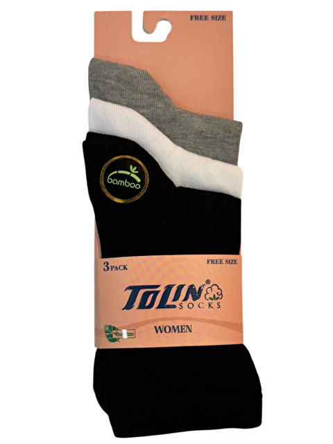 Tolin Kadın 3 lü Bambu Çorap Seti 24024 - S000386761-3455