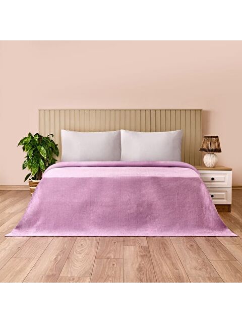 Evidea Soft Rete Çift Kişilik Pike - Mor - 200x220 cm
