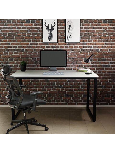 Ceramical 140 cm Çalışma Masası - Beyaz