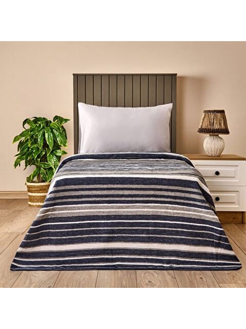 Evidea Soft Nerida Tek Kişilik Battaniye - Lacivert - 150x200 cm