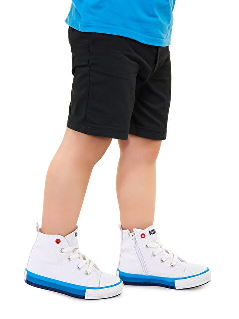 Kiko Kids Tinna Bağcıklı Erkek Çocuk Boğazlı Keten Spor Ayakkabı - S000219039-37234