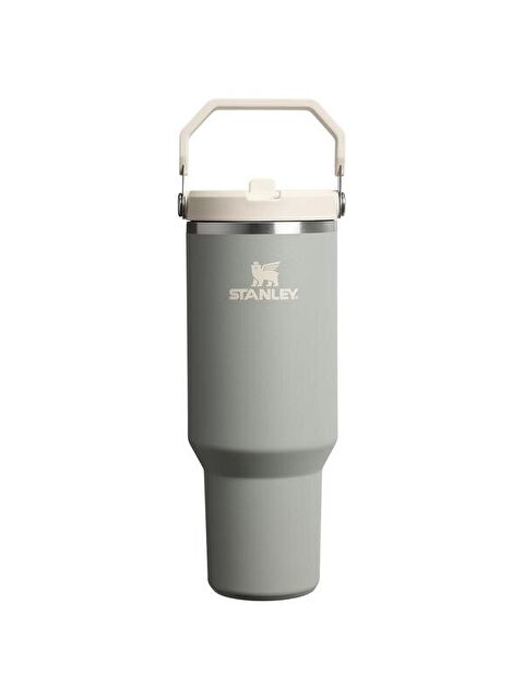 Stanley The IceFlow Flip Straw Pipetli Gri Termos Bardak 0,89 LT