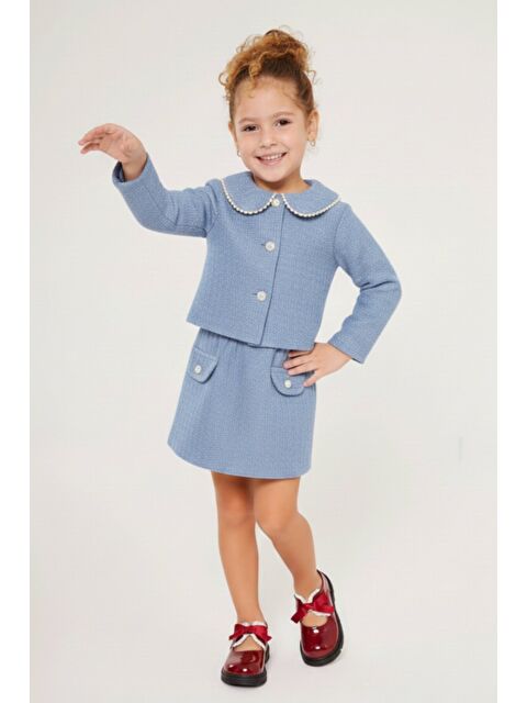 My Kids Wear Kız Çocuk Bayramlık İnci Detaylı Tüvit Takım 12546 - S000516190-17234