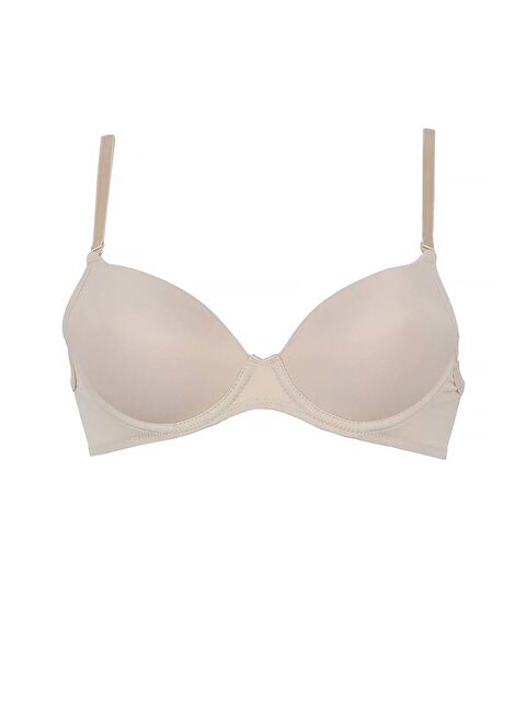 Kompedan Desteksiz Sütyen Micro Kaplı Kulaklı Boş Kap Beyaz | Ten 7010 - S000237673-26407