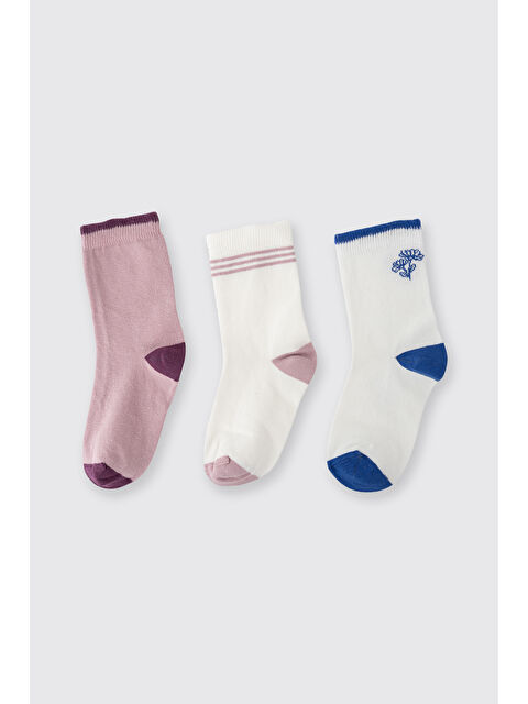 Panço Kız Çocuk 3'lü Soket Çorap - S000514500-23173