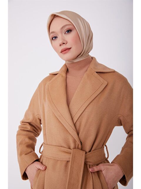 ARMİNE Belden Kuşaklı Kaşe Kaban 22K8207 - S000131138-19928