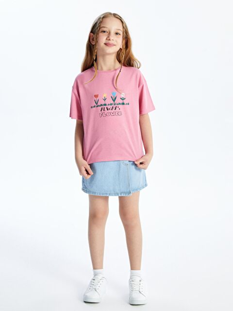 Dexia Natal - Örme Baskı Detaylı Tshirt - Pembe Renk - S000191732-20024