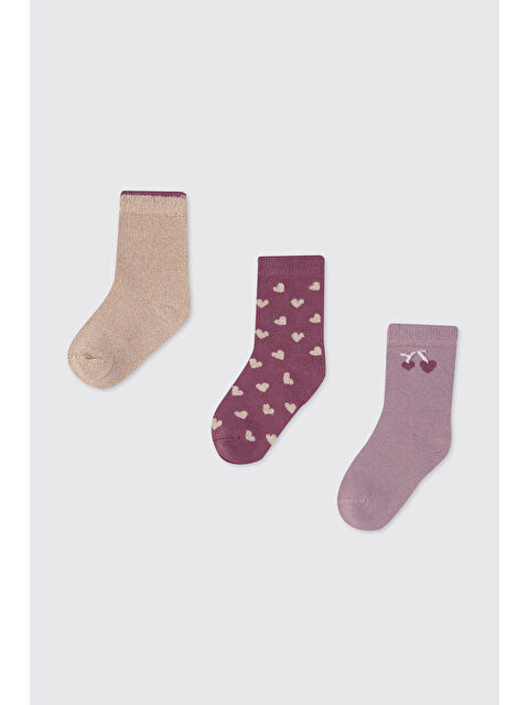 Panço Kız Çocuk 3'lü Soket Çorap - S000514501-23173