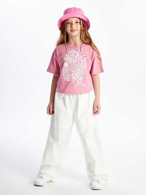 Dexia Macapa - Örme Baskı Detaylı Tshirt - Pembe Renk - S000191733-20024