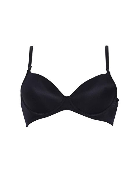 Kompedan Desteksiz Sütyen Micro Kaplı Kulaklı Boş Kap  | Siyah 7010 - S000237673-19351