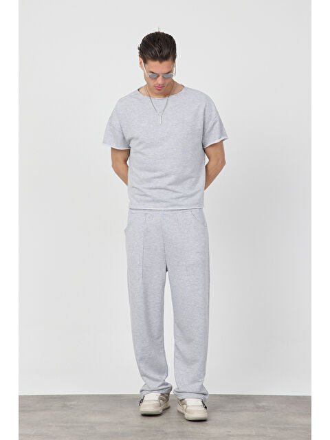 gothamVibes Blank Boxy Gri Tişört