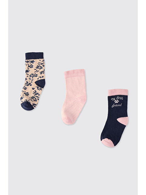 Panço Kız Çocuk 3'lü Soket Çorap - S000514512-23173