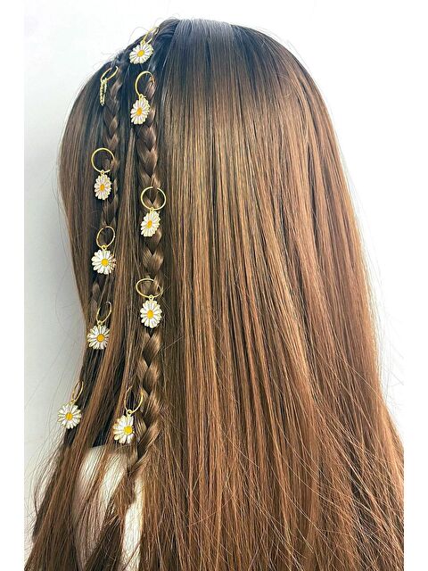 New Obsessions Papatya Figürlü 10'lu Saç Küpesi Seti - S000108856-27074