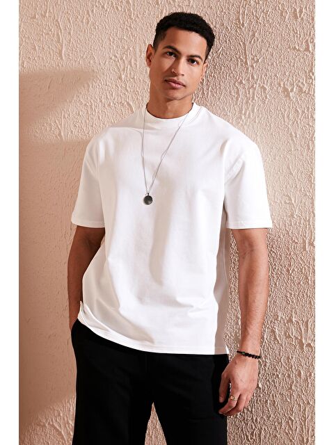 Buratti Pamuklu Bisiklet Yaka Relaxed Fit Basic Tişört 5902610 - S000151602-19965