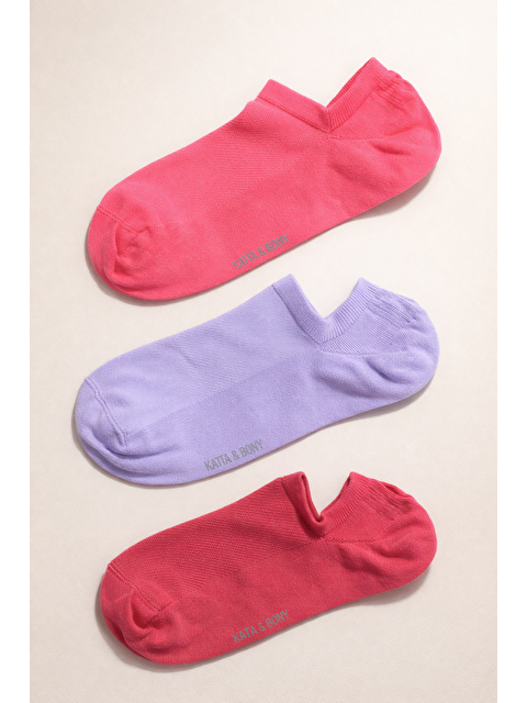 Katia And Bony Kadın 3'Lü Basic Step Çorap Lila Mix - S000503814-17878