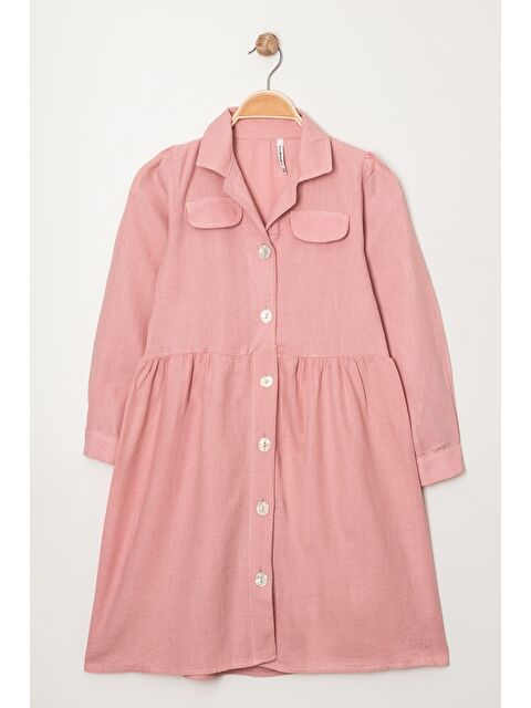 pi pengai Kız Çocuk Jüt Pamuklu Elbise P1010 - S000346033-20028