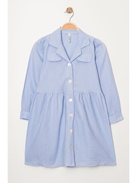 pi pengai Kız Çocuk Jüt Pamuklu Elbise P1010 - S000346033-17437