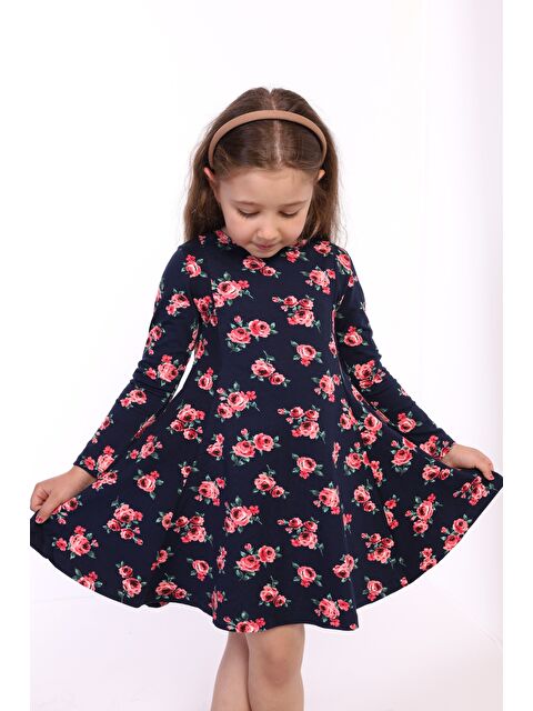 Toontoykids Çocuk Çiçek Desenli Elbise - S000330343-20048