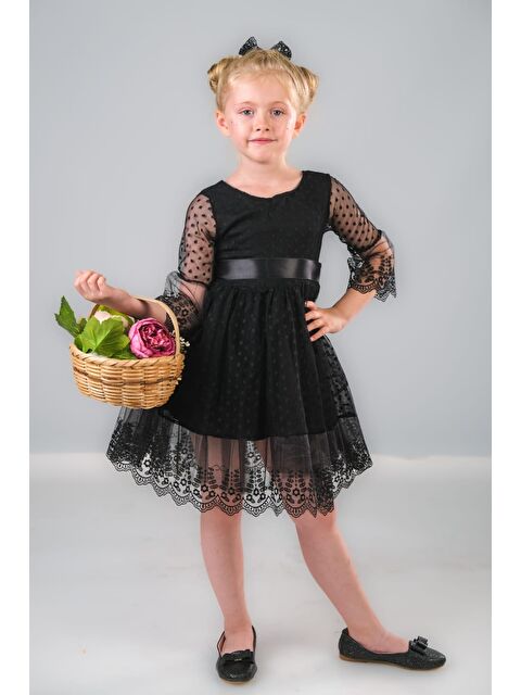 Mnk Baby & Kids Dream Luxury Dantel Kız Çocuk Elbise MNK0327 - S000389041-19351