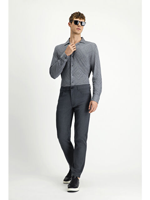 Kiğılı Slim Fit Dar Kesim Yünlü Klasik Kumaş Pantolon