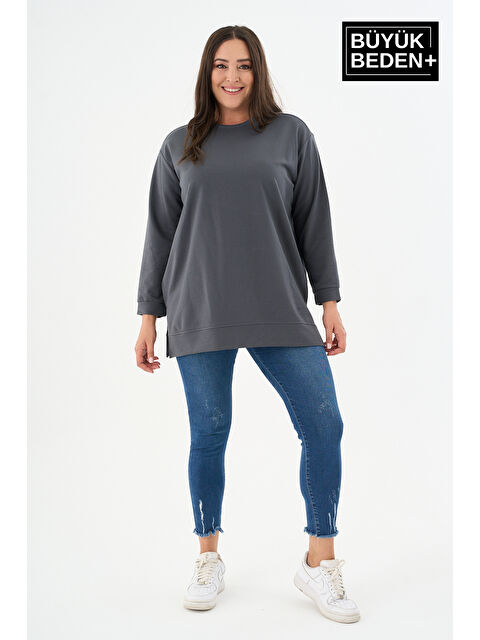Süperlife Kadın Tunik Büyük Beden Sweatshırt SPR26BTK990 - S000446596-17308
