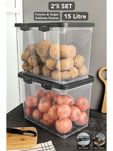 Meleni Home 2 Adet Saklama Kabı 15 l