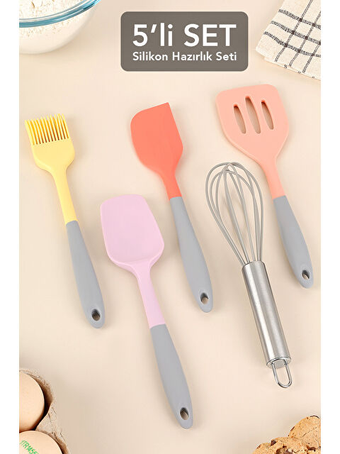Meleni Home 5 Parça Silikon Yemek Hazırlık Seti