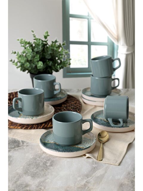 Keramika Colored Çay Takımı 12 Parça 6 Kişilik - S000174204-23173