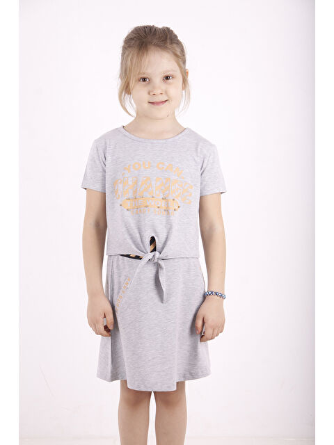 Toontoykids Kız Çocuk Cepli Baskılı Etekli Takım - S000271175-74