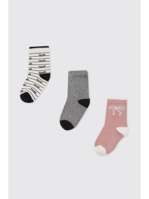 Panço Kız Çocuk 3'lü Soket Çorap - S000514518-23173