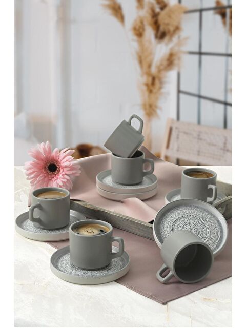 Keramika Stone Çay Takımı 12 Parça 6 Kişilik - S000128888-23173