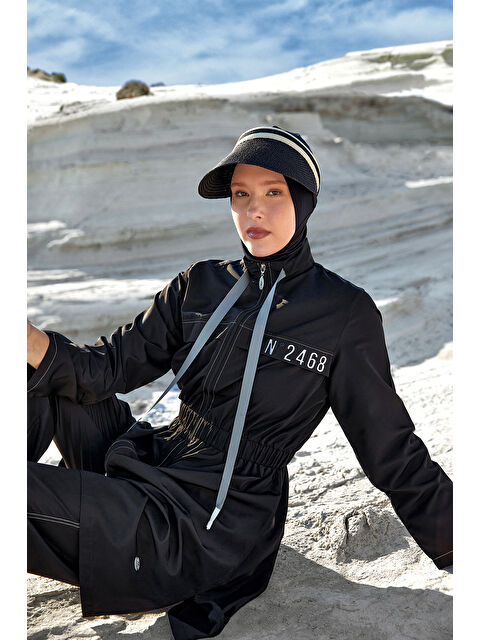 Adasea Tam Kapalı Tesettür Mayo 1503 Siyah04 - S000424143-19351