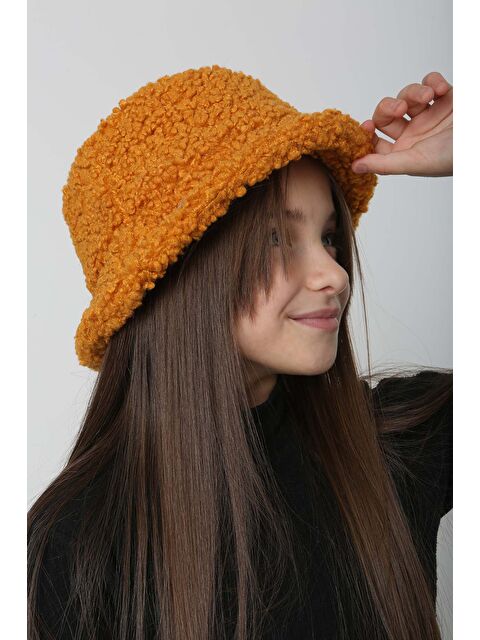 Remsa Çocuk Kıvırcık Pelüş Bucket Şapka RKŞ Ç 10 Hardal - S000288160-20074