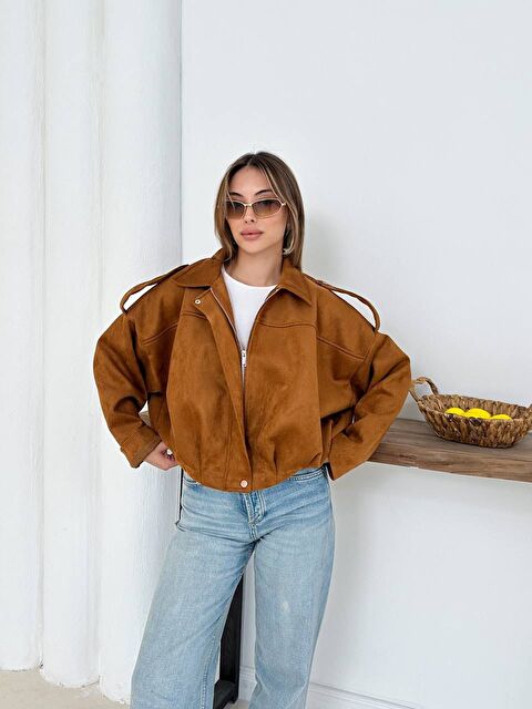 carla10 Süet Bomber Ceket - S000463143-19413