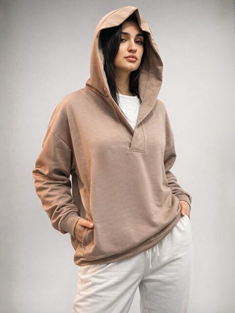 Trendseninle Vizon Premium Modal Kumaş Regular Eşofman Üstü - S000503820-26429