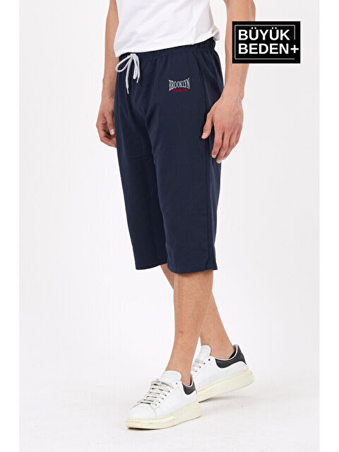 Süperlife Erkek  N.Brooklyn Baskılı Slim Fit Kalıp Büyük Beden Şort SPR25BSR089 - S000374823-21164