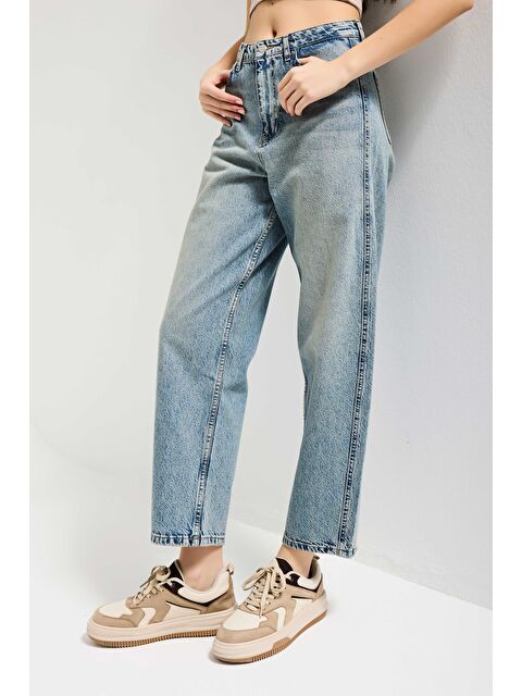 It's Basic Kadın Jean Rengi 4s6-32 Relax Fit %100 Pamuk Denim Jean - S000514521-17234