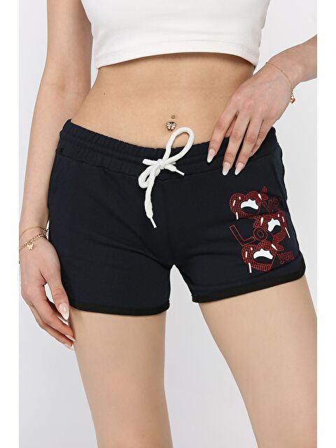 Gülseli Baskılı Kadın Mini Şort - S000399247-21164