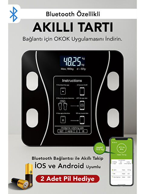 Meleni Home Dijital Bluetooth Baskül