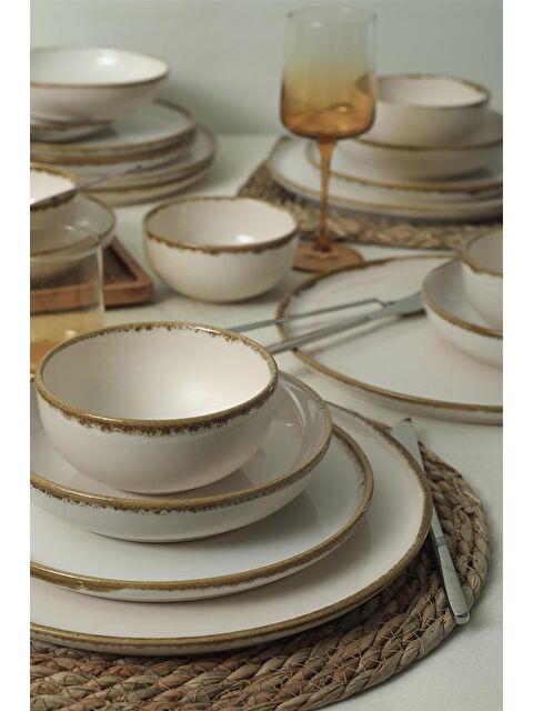 Keramika Straw Nordic Yemek Takımı 24 Parça 6 Kişilik - S000128890-19966