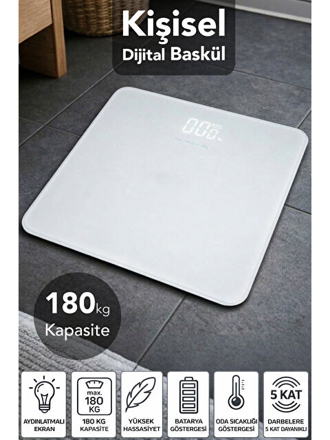 Meleni Home LED Ekran Cam Dijital Baskül