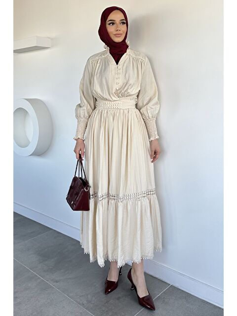 Julude Etek Bluz Kombinli Tesettür İkili Takım