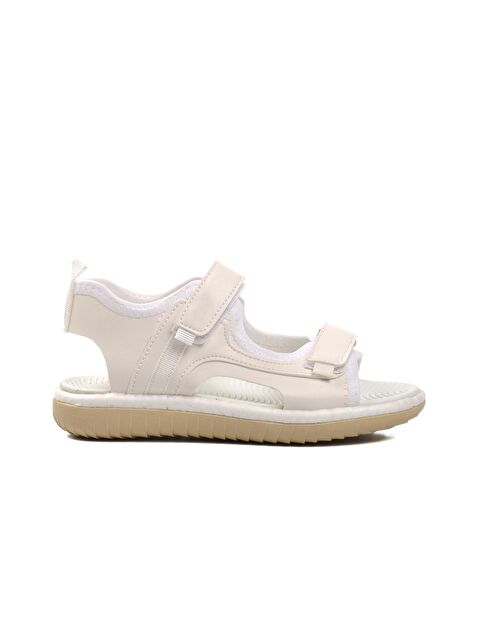 Ayakmod Beyaz Ortopedik Cırtlı Çocuk Sandalet 24-996-F - S000217331-20063