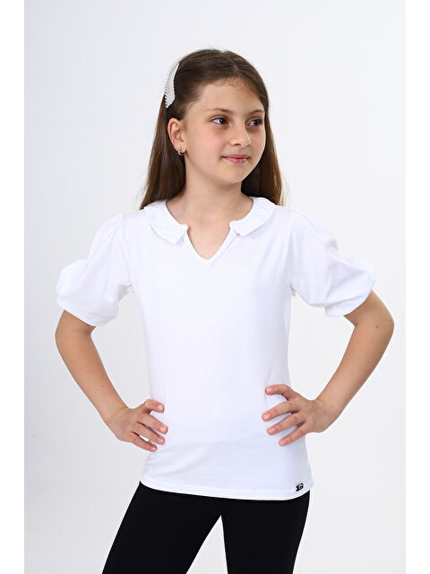 Toontoykids Kız Çocuk Balon Kol Tişört - S000372856-20063