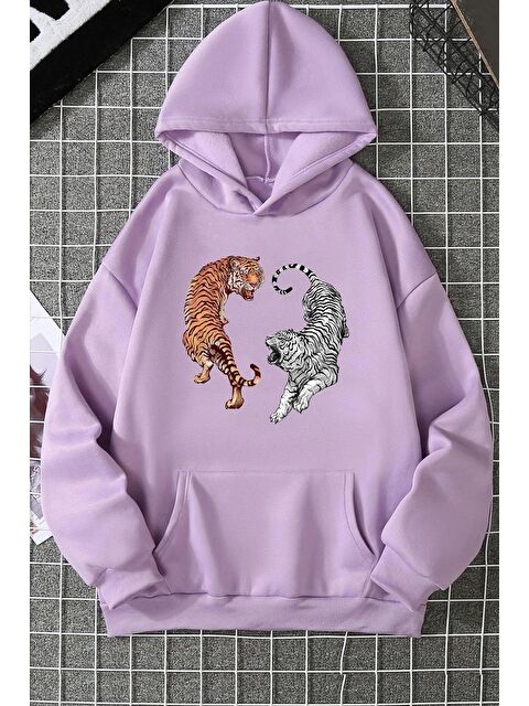 uyguntarz Unisex Tiger Baskılı Sweatshirt - S000268925-17878