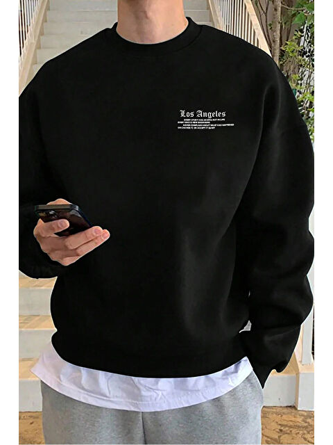 uyguntarz Unisex Polizei Sırt Baskılı Erkek Sweatshirt - S000268919-29391