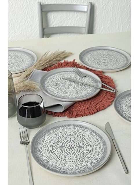 Keramika Stone Pasta Tabağı 22 Cm 6 Adet - S000128893-23173