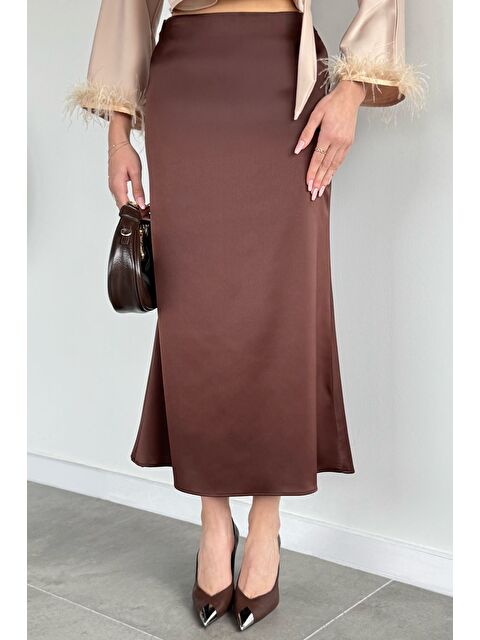 Gülseli Kadın Uzun Saten Etek - S000491556-19413