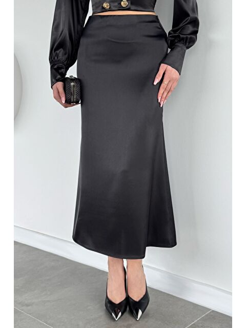 Gülseli Kadın Uzun Saten Etek - S000491556-19351